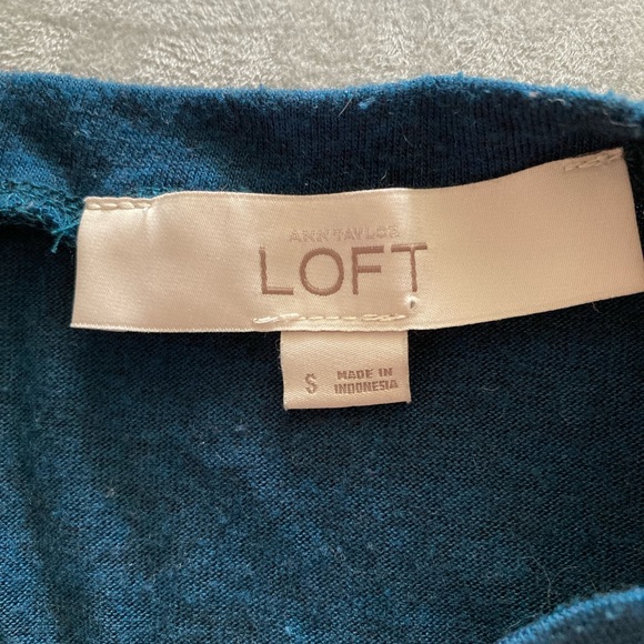 Ann Taylor LOFT Sleeveless Knee Length Shift Dress Size S Blue Exposed Zipper - Picture 2 of 7